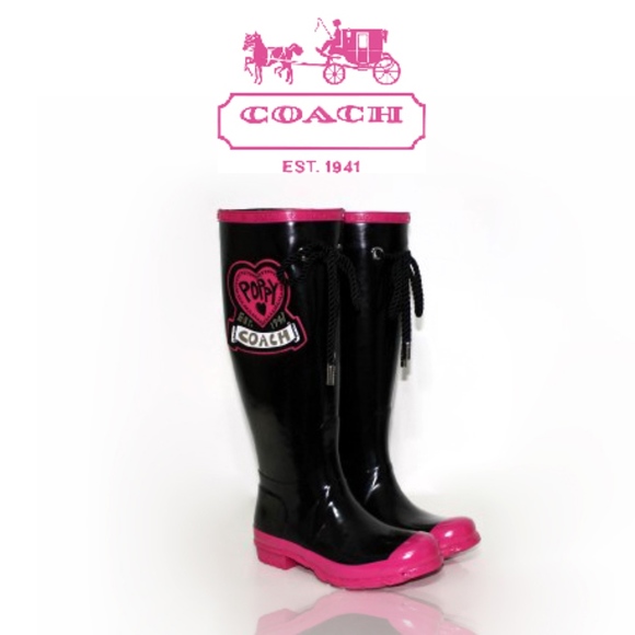 Coach Shoes - Like New Coach Roxane Rain Boots
